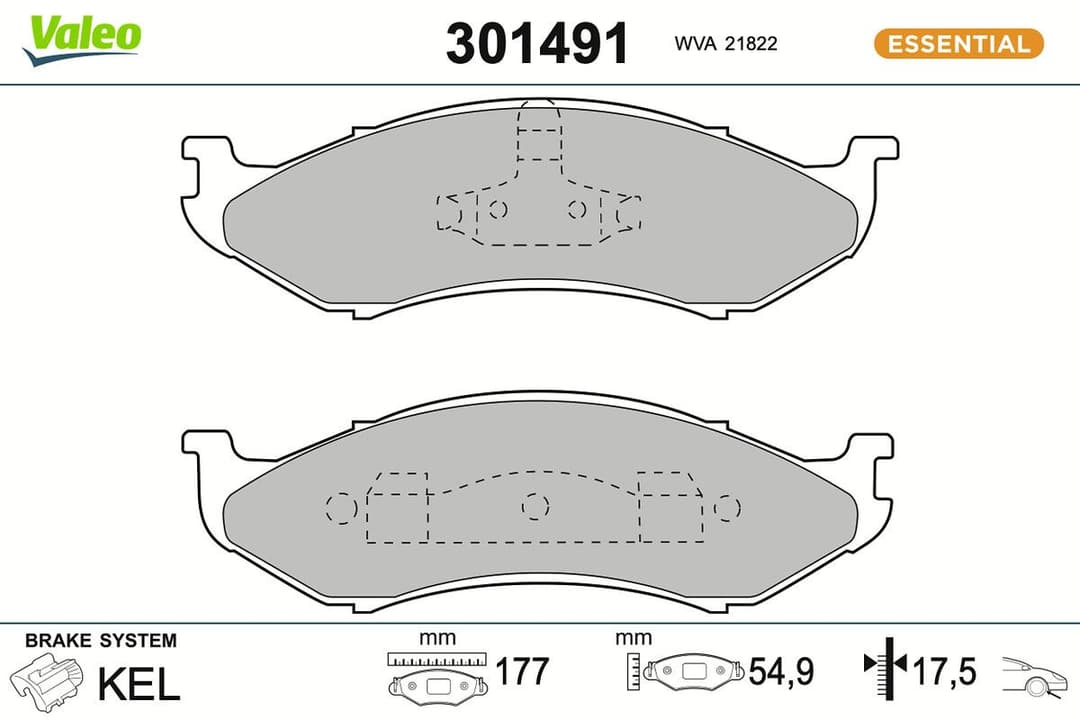 set placute frana,frana disc VALEO 301491