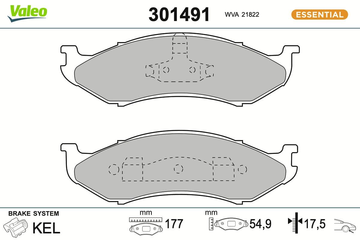 set placute frana,frana disc VALEO 301491