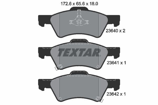 set placute frana,frana disc TEXTAR 2364001