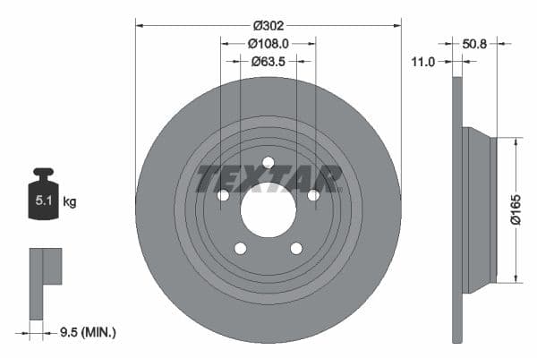Disc frana TEXTAR PRO 92268703