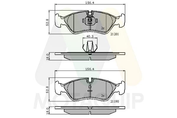 set placute frana,frana disc MOTAQUIP LVXL986