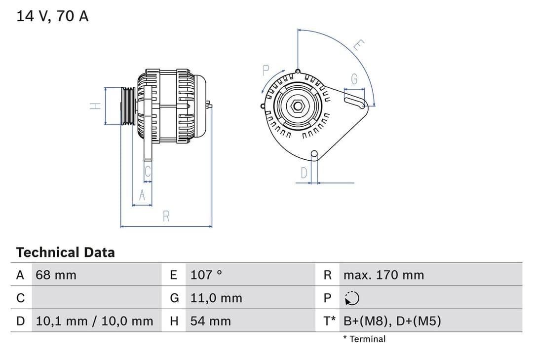 Generator / Alternator BOSCH 0 986 080 560