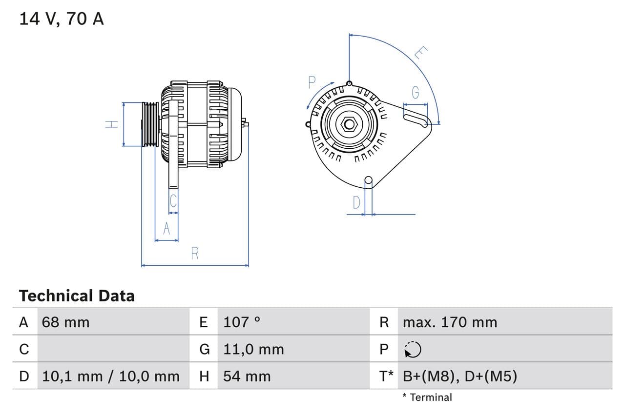 Generator / Alternator BOSCH 0 986 080 560