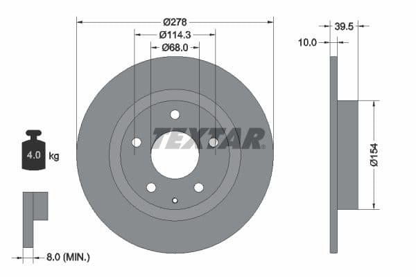 Disc frana TEXTAR PRO 92254703