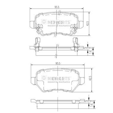set placute frana,frana disc NIPPARTS N3610310