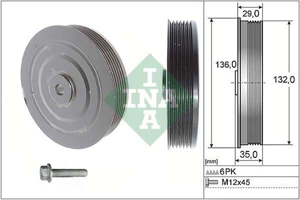 Fulie curea, arbore cotit Schaeffler INA 544 0009 20