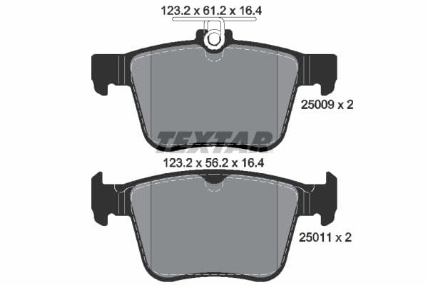 set placute frana,frana disc TEXTAR Q+ 2500901