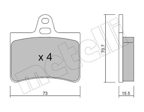 set placute frana,frana disc METELLI 22-0333-0