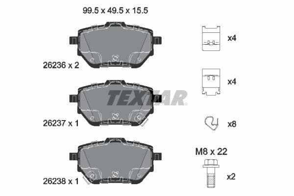 set placute frana,frana disc TEXTAR Q+ 2623601