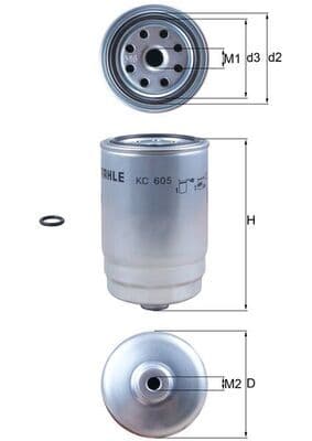 filtru combustibil MAHLE KC 605D