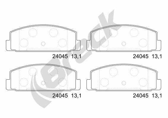 set placute frana,frana disc BRECK 24045 00 704 00