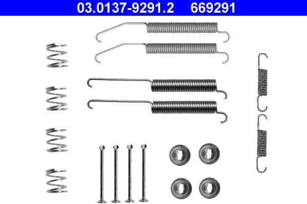 Set accesorii, sabot de frana ATE 03.0137-9291.2
