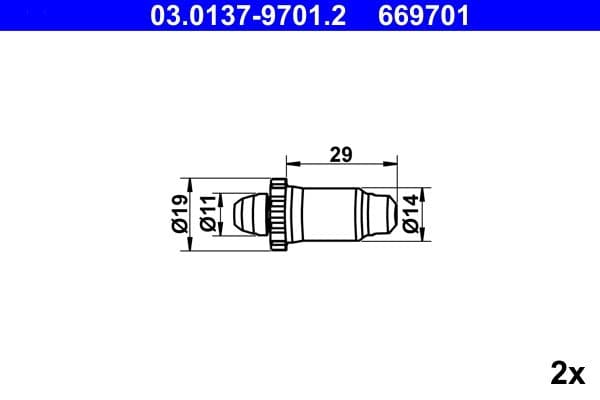 set accesorii, saboti frana parcare ATE ajustarea piuliței 03.0137-9701.2