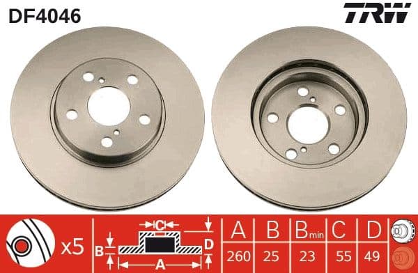 Disc frana TRW DF4046