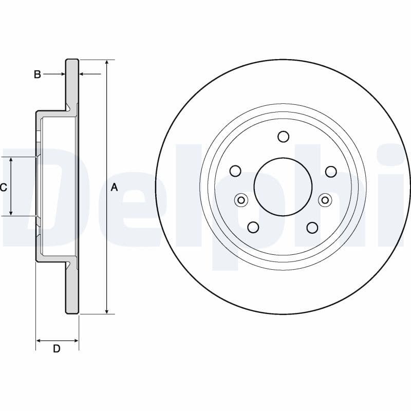 Disc frana DELPHI BG4807C