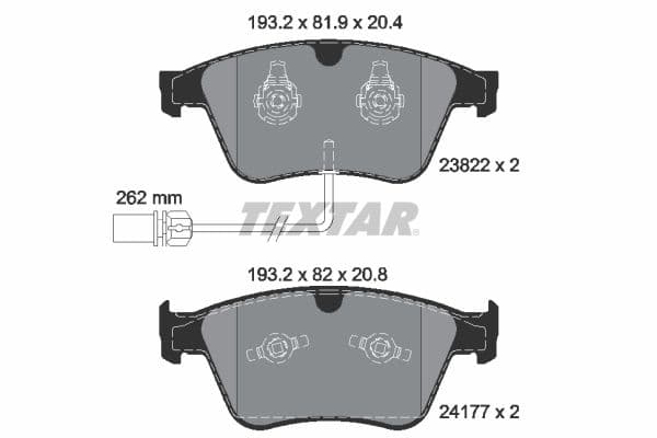 set placute frana,frana disc TEXTAR Q+ 2382201
