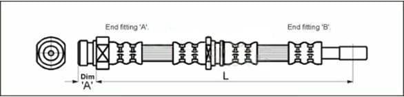 Furtun frana METZGER AUTOTEILE 4113315
