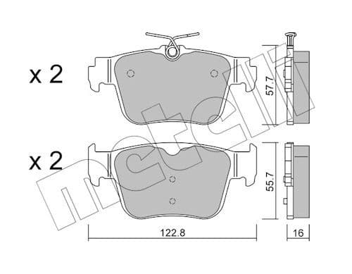 set placute frana,frana disc METELLI 22-1317-0