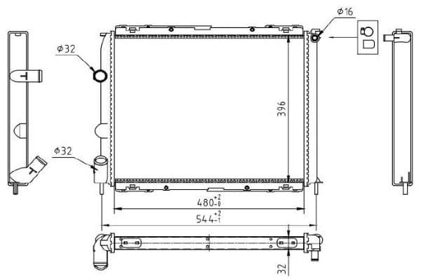 Radiator, racire motor MTR 13054860