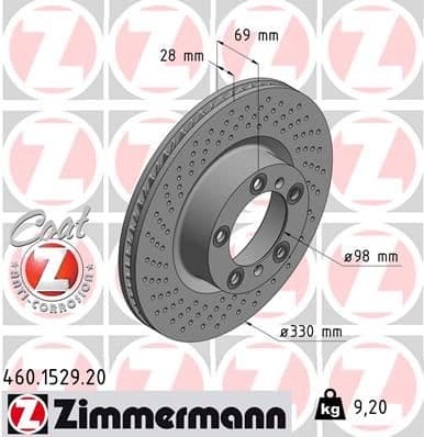 Disc frana ZIMMERMANN COAT Z 460.1529.20