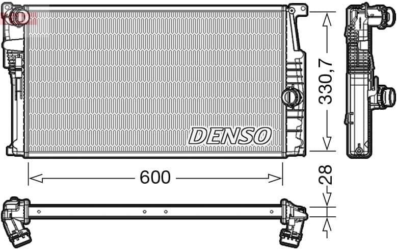 Radiator, racire motor DENSO DRM05015