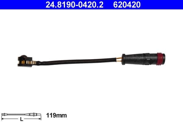 senzor de avertizare,uzura placute de frana ATE 24.8190-0420.2