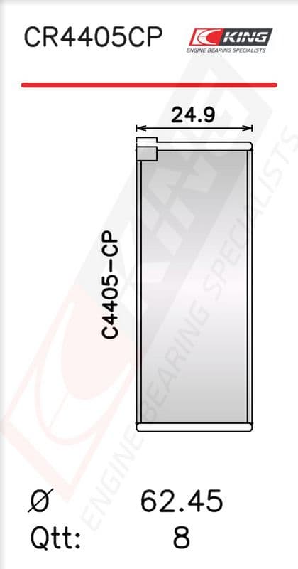 Cuzinet bielă KING CR4405CP
