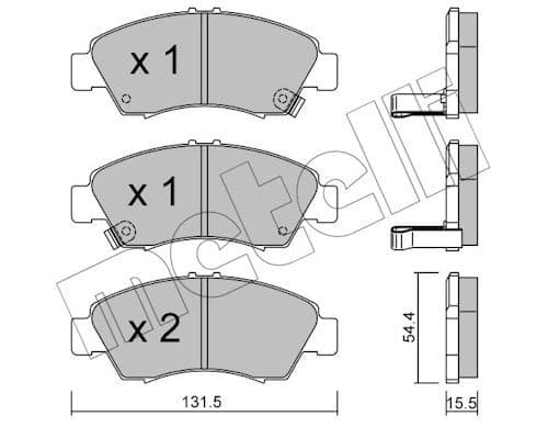 set placute frana,frana disc METELLI 22-0138-0