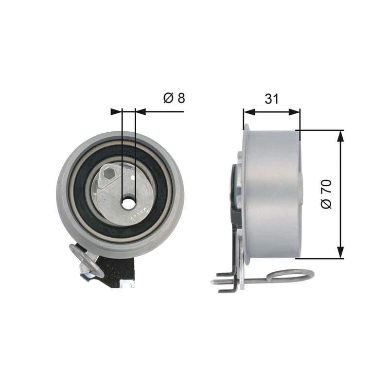 rola intinzator,curea distributie GATES PowerGrip™ T43135
