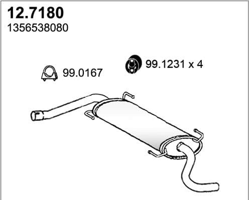 Toba esapament finala ASSO 12.7180