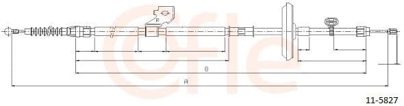 Cablu, frana de parcare COFLE 11.5827