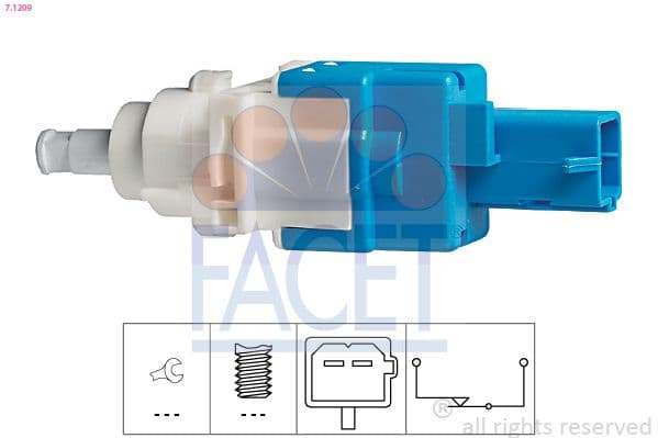 Comutator, actionare ambreiaj (Tempomat) FACET Made in Italy - OE Equivalent 7.1209