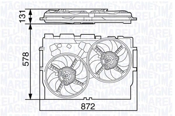 Ventilator, radiator MAGNETI MARELLI 069422583010