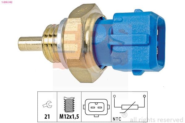 senzor,temperatura lichid de racire EPS Made in Italy - OE Equivalent 1.830.342
