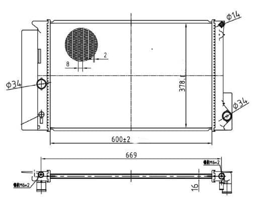 Radiator, racire motor MTR 13054688