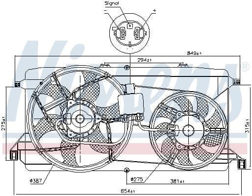 Ventilator, radiator NISSENS 85826