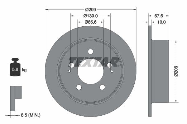 Disc frana TEXTAR PRO 92198703
