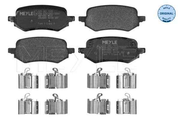 set placute frana,frana disc MEYLE -ORIGINAL: True to OE. 025 262 7315