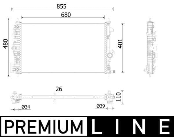 Radiator, racire motor MAHLE BEHR *** PREMIUM LINE *** CR 928 000P