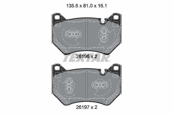 set placute frana,frana disc TEXTAR 2619601
