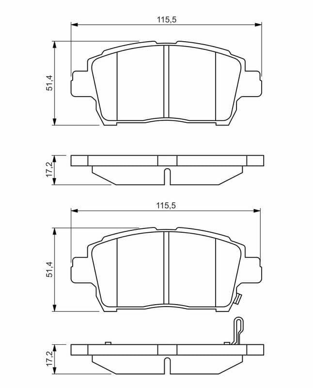 set placute frana,frana disc BOSCH 0 986 495 242