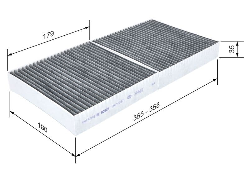 Filtru, aer habitaclu BOSCH 1 987 432 571