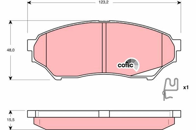 set placute frana,frana disc TRW COTEC GDB3270