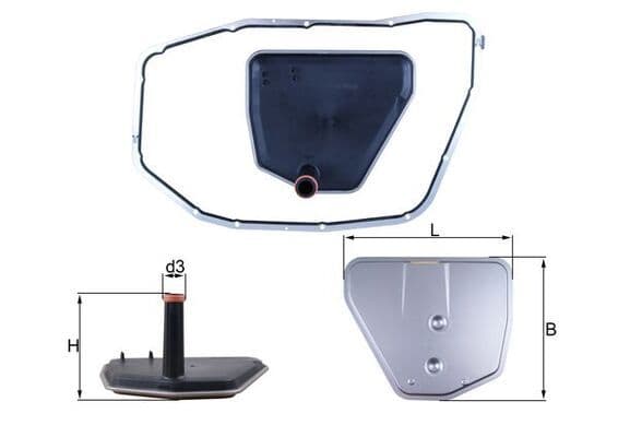 Filtru hidraulic, cutie de viteze automata MAHLE HX 235D1