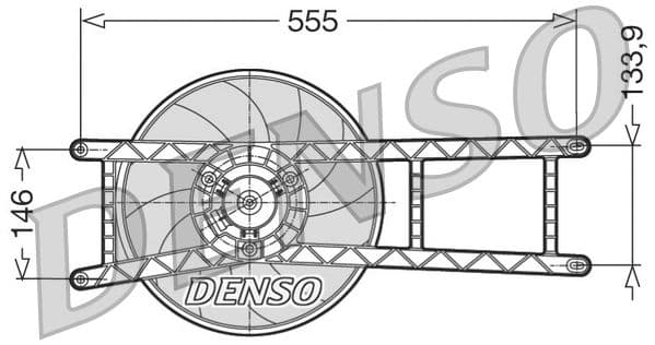 Ventilator, radiator DENSO DER09017