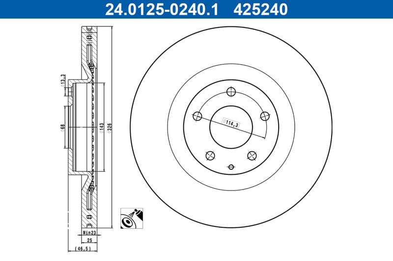 Disc frana ATE 24.0125-0240.1
