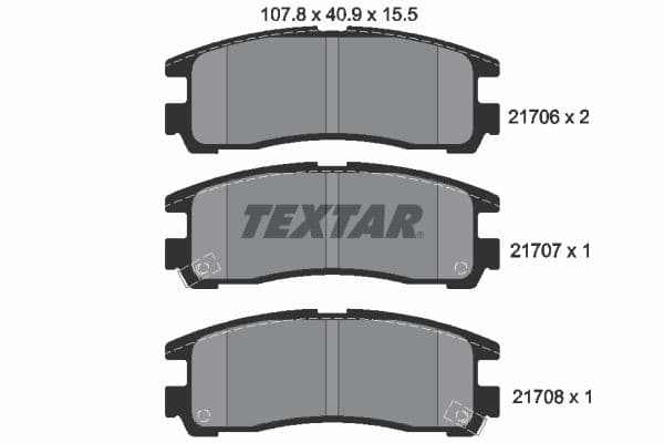 set placute frana,frana disc TEXTAR 2170602