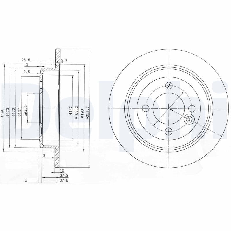 Disc frana DELPHI BG3662C