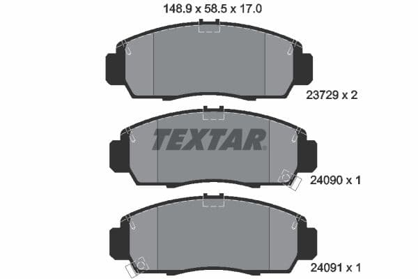 set placute frana,frana disc TEXTAR 2372901