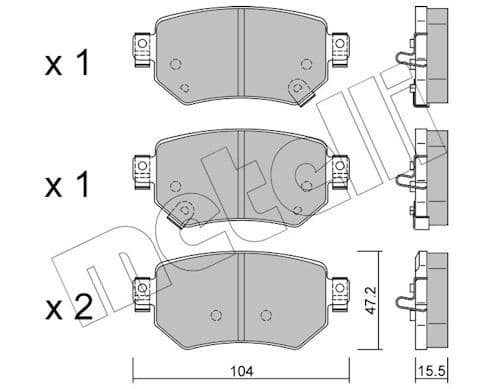 set placute frana,frana disc METELLI 22-1159-0